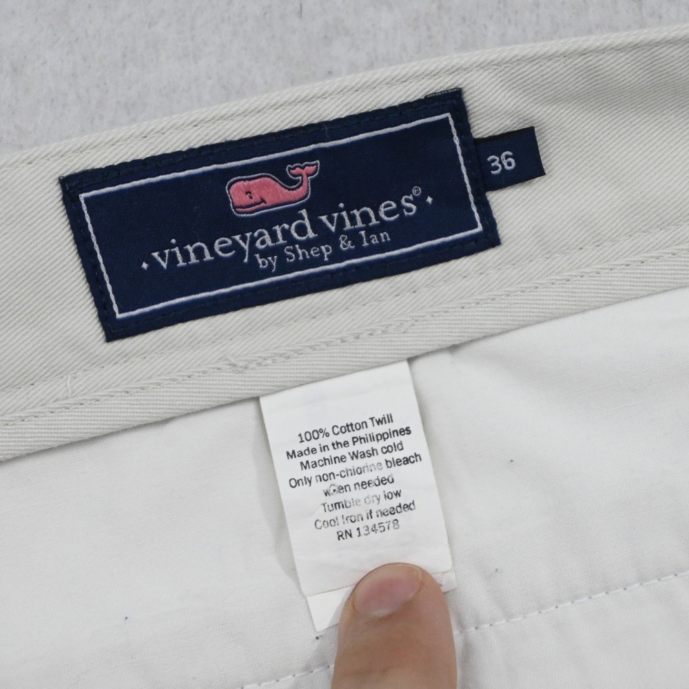 Vineyard Vines Club Short Mens 36 Tan Cotton Twill Chino Casual Pockets - Picture 4 of 9